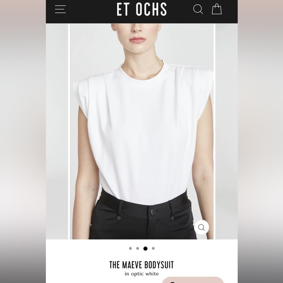 THE MAEVE BODYSUIT - optic white SIZE M NEW - Picture 4 of 7